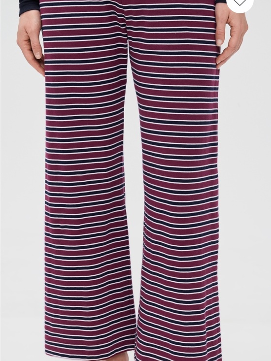 DONNI. Pants - Brand new in package DONNI. Burgundy Navy and White Striped Wide-Leg Pants